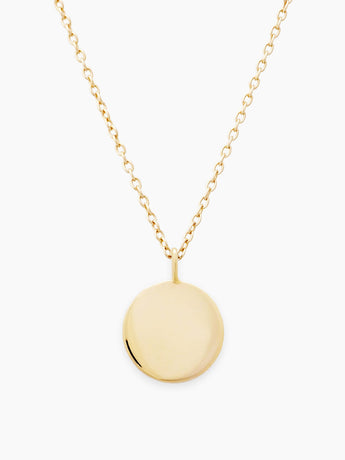 gold blank circle pendant necklace