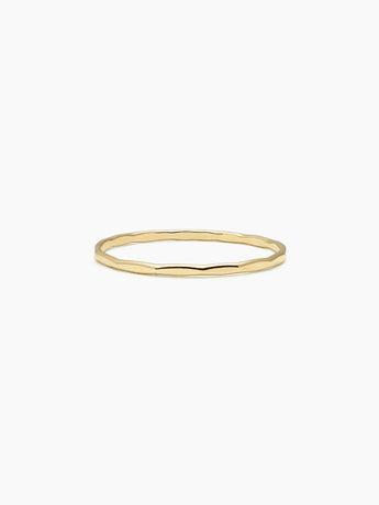 14k hammered thin band