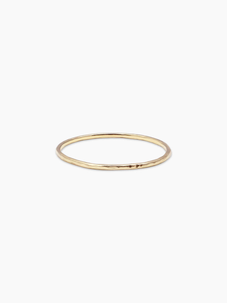 14k textured thin band