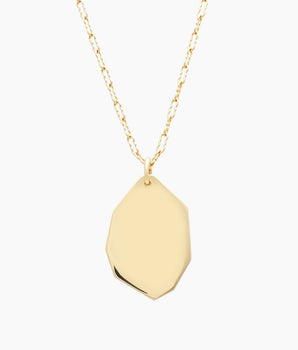 14k Geometric Pendant Necklace