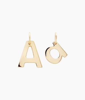 14k Mini Letter Charm