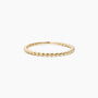 14k gold small beaded band ring