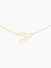 14k gold wishbone silhouette necklace