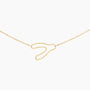 14k gold wishbone silhouette necklace