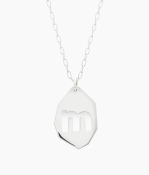925 Geometric Initial Necklace