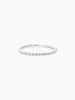 Sterling silver small beaded band ring