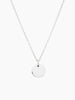 Sterling silver small round charm necklace