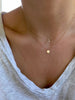 14k bezel set diamond necklace