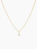 14k bezel set diamond necklace