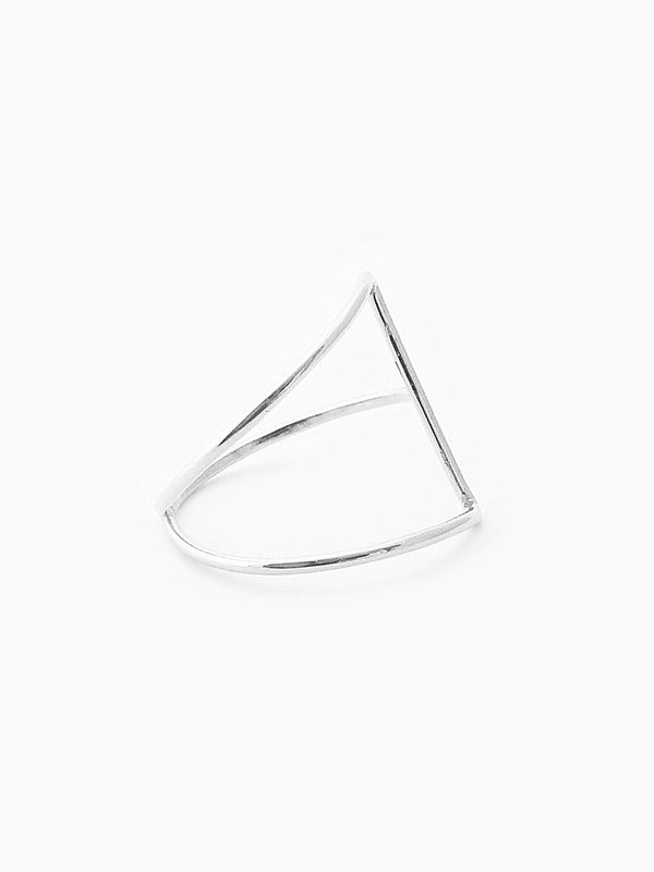 Sterling silver isosceles triangle ring
