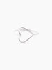 Sterling silver heart silhouette ring