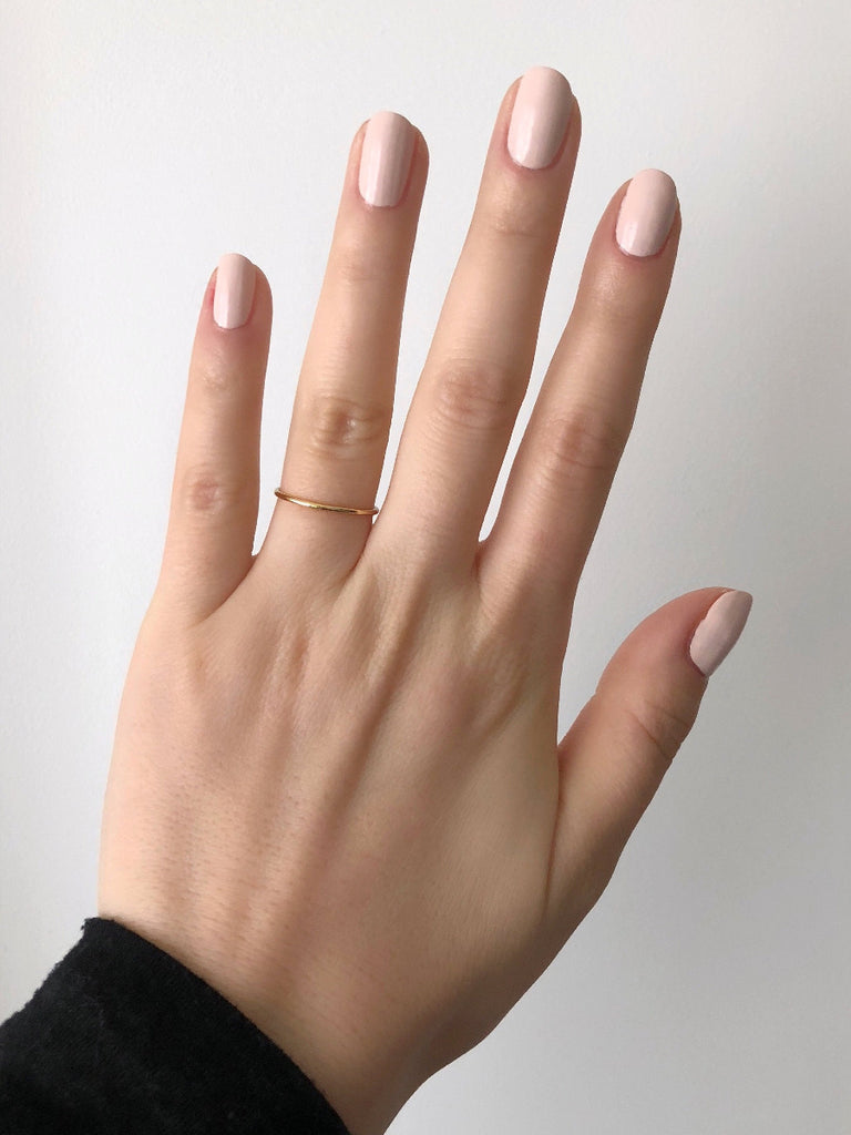 14k smooth thin band
