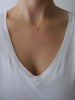 14k gold solitaire diamond pendant necklace