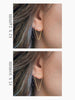 Delicate sterling silver isosceles triangle earrings
