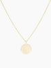 14k gold blank round charm necklace