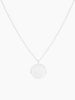 Sterling silver blank disc pendant necklace