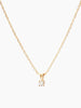 14k gold solitaire diamond pendant necklace