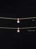 14k gold solitaire diamond pendant necklace