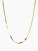 14k solid gold herringbone chain necklace