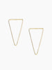 Delicate solid gold isosceles triangle earrings