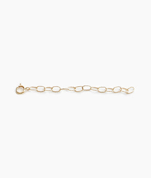 Solid gold adjustable 2" chain extender