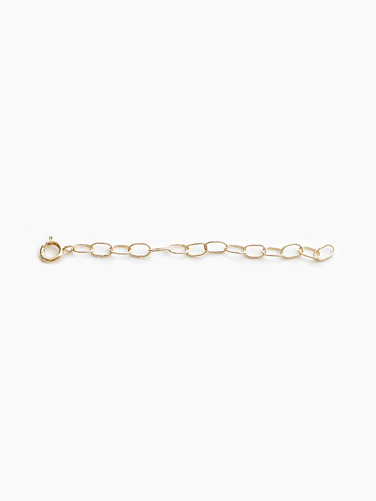 Solid gold adjustable 2" chain extender