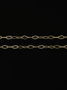 14k solid gold organic oval chain necklace