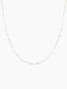 14k solid gold organic oval chain necklace