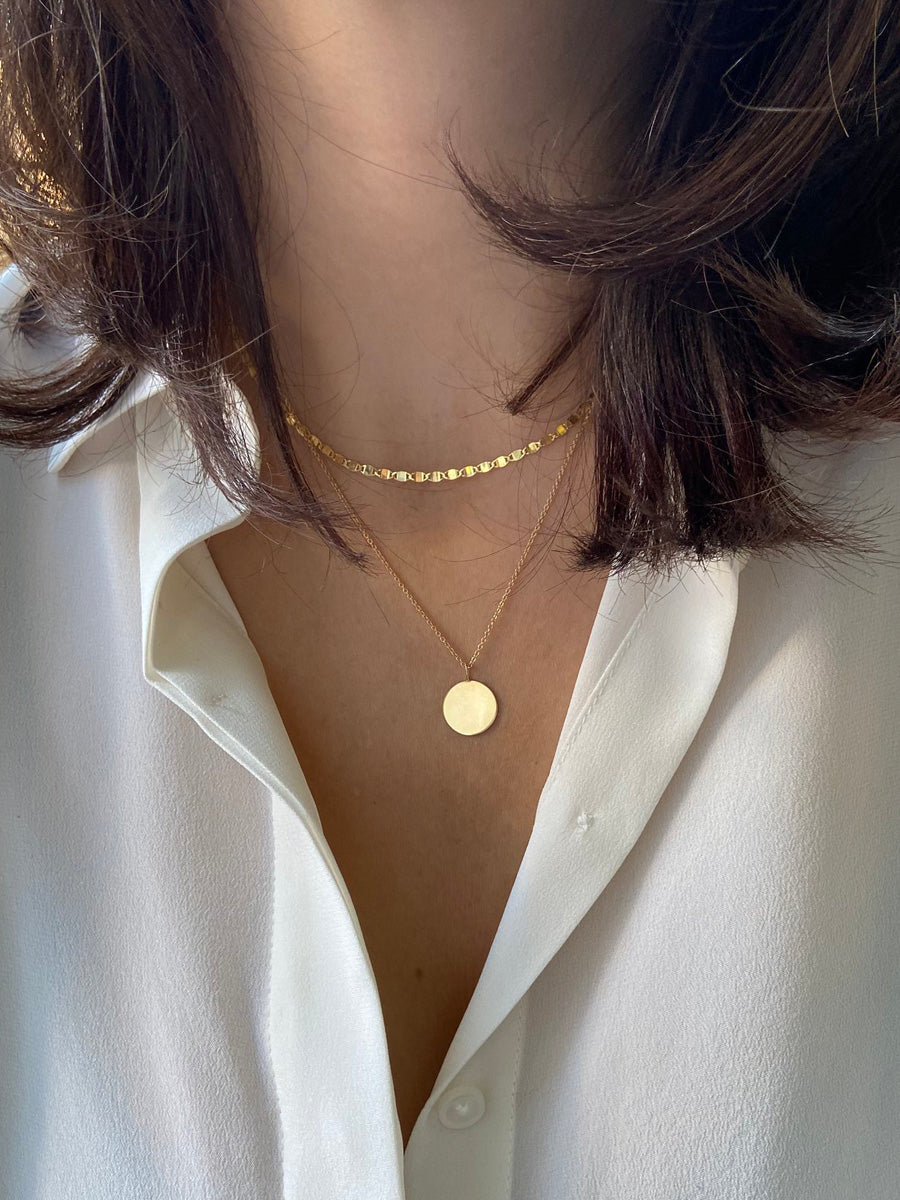 14k Circle Pendant Necklace Eco Friendly Fine Jewelry – Irina