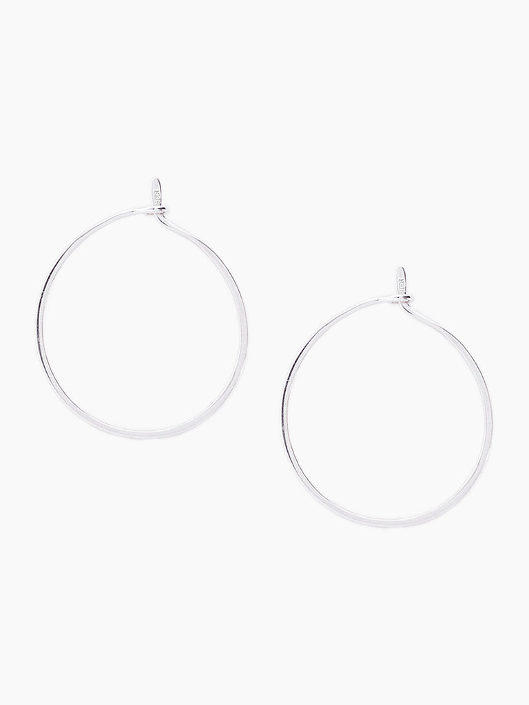 Delicate sterling silver hoop earrings